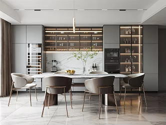 Light Luxury Restaurant 3d model