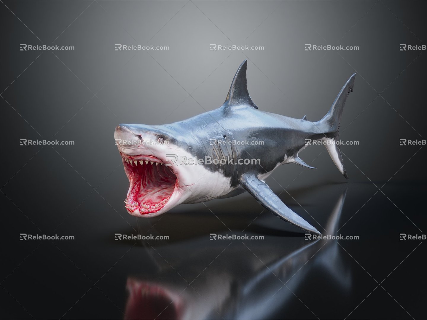 Modern Shark Great White Shark 3d model