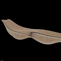 Modern Woven Rattan Outdoor Chair With Ergonomic Curved Design For Patio Use