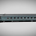 Vintage Passenger Train Carriage With Covered Wooden Platform And Steps
