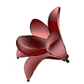 Red Flower Shaped Kids Chair Soft Petal Design For Toddlers Cute Indoor Furniture