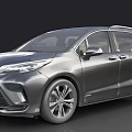 Gray Toyota Family Minivan With Modern Design Sleek Lines And Alloy Wheels