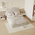 Cozy Kids Room Interior Design With Bear Shaped Bed Rug And Balloon Wall Decor