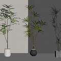 green plant potted floor plant 3d model