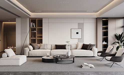 modern living room 3d model