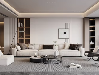 modern living room 3d model