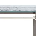 Modern Minimalist Dining Table With Marble Top And Sleek Metal Legs