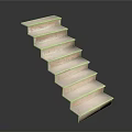 Modern Architectural Staircase With Light Colored Steps And Reflective Surface Design