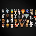 Cartoon Animal Wall Decor With Various Cute Animal Shapes For Home Decoration