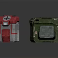 Green Military Weapon Storage Case With Red Cross Medical Box Design