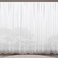 Lightweight Sheer White Curtains For Indoor Window Featuring Natural Trees View And Elegant Design