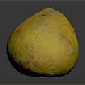 Natural Healthy Fresh Ripe Yellow Pomelo With Textured Skin On Dark Background