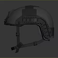 Tactical Military Weapon Helmet With Gray Protective Design And Side Attachments