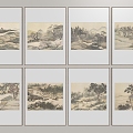 New Chinese Hanging Paintings 3d model