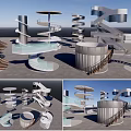 Modern Spiral Staircase Architectural Designs With Glass Metal And Circular Platforms