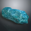 Wooden Stone Featuring Turquoise Blue Green Natural Texture Irregular Shape And Glossy Surface