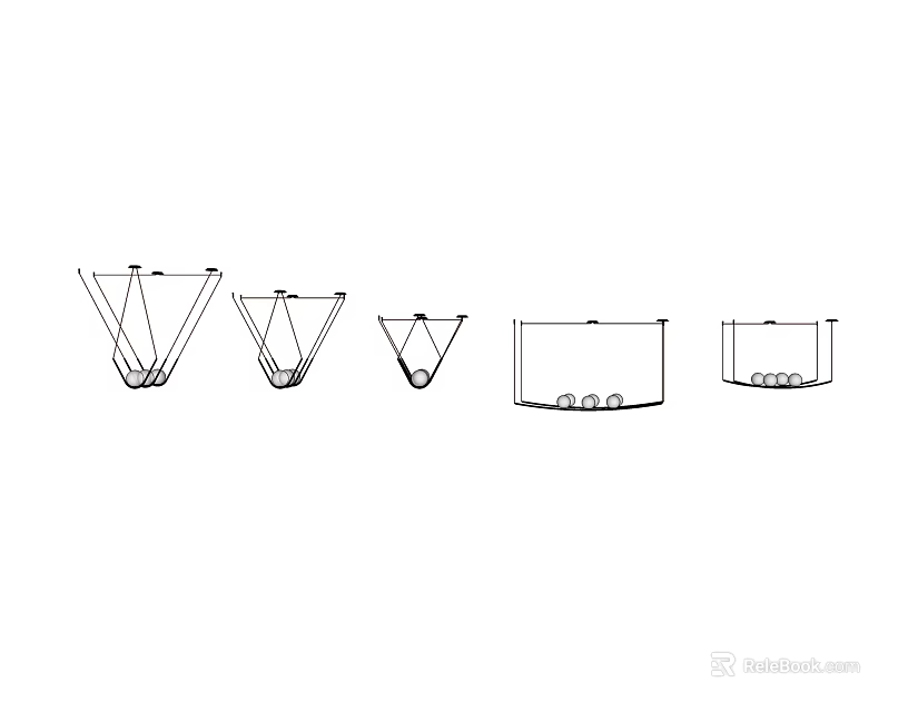 Various Stylish Chandelier Designs Featuring Different Shapes and Structures for Home Lighting 3d model 