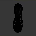 Stylish Black Leather Boots With Lace Up Design For Daily Wear