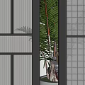 Modern Partition Designs With Various Patterns And Green Plants For Interior Decor 3d model