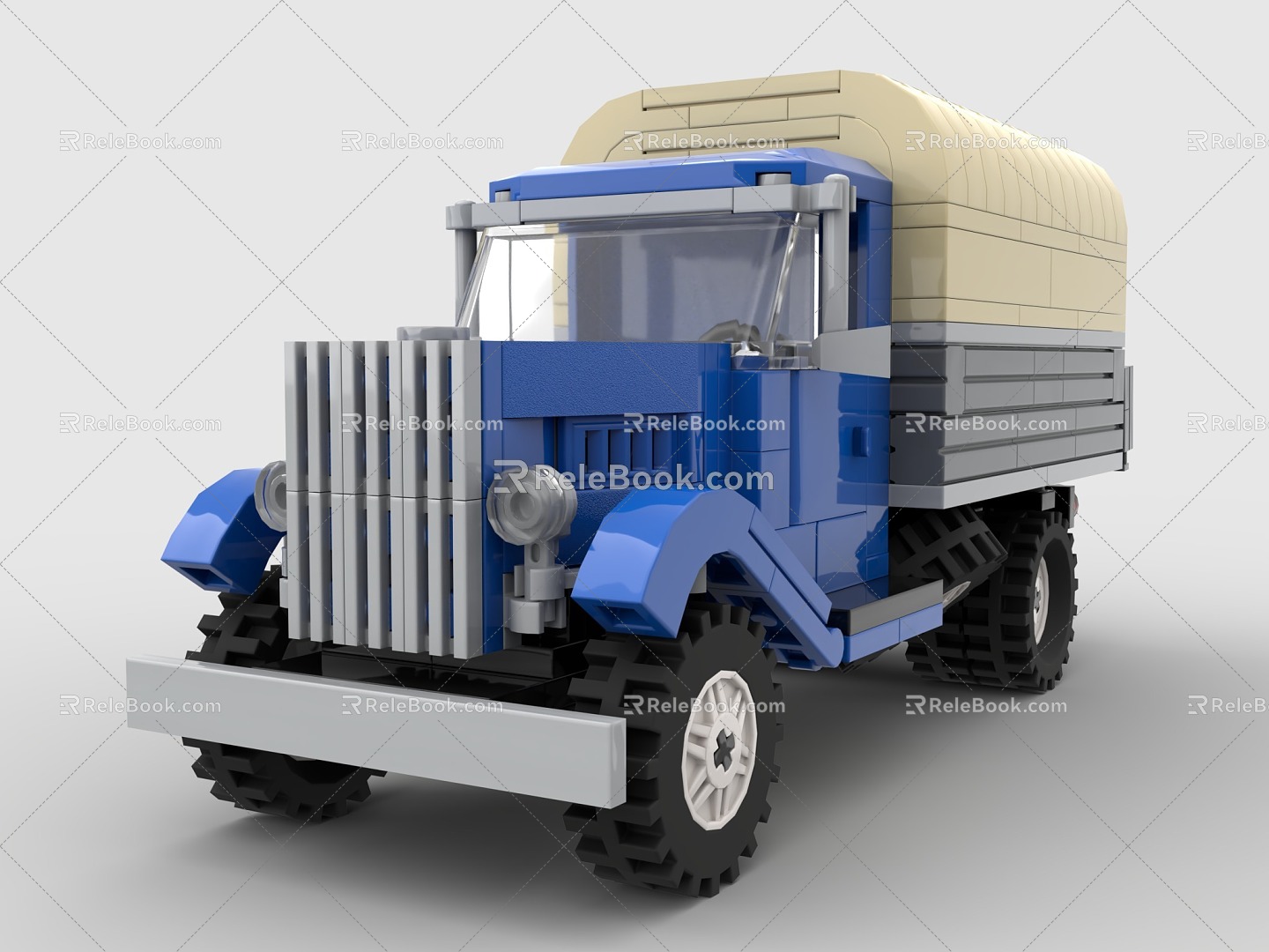 LEGO toy blocks vintage truck convertible truck van 3d model