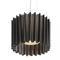 Modern White Pleated Linen Fabric Chandelier With Elegant Minimalist Design And Soft Light