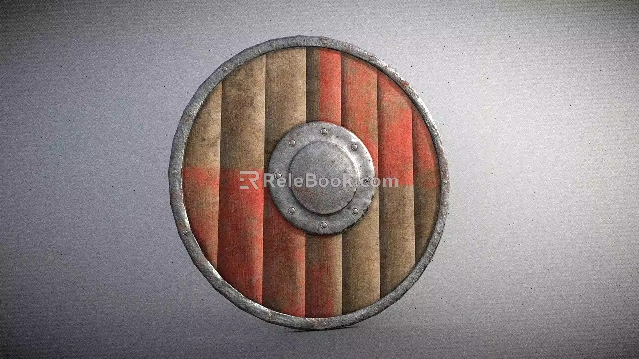 Retro Shield Medieval Shield 3d model