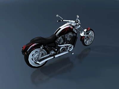 Sleek Red And Black Motorcycle With Black Seat Silver Wheels And Modern Design 3d model