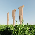 Modern Column Landscape Column Decorative Column 3d model