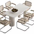 Dining table and chair combination 3d model