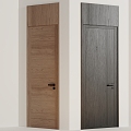 Single door wooden door 3d model