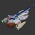 modern spaceship sentry ship sentry ship spacecraft 3d model