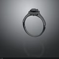 Elegant Blue Gemstone Ring With Diamond Accents And Platinum Band Design
