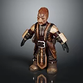 Detailed Toy Character And Mythical Creature Design With Brown Gold Armor Belt And Boots