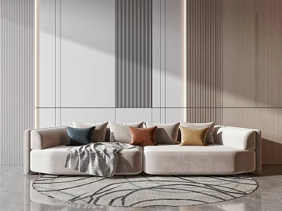 Modern double sofa 3d model