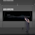 Real Time Projection Monitoring System With Holographic 3D Display And Person Viewing City Night View