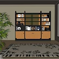 Middle Style Bookcase 3d model