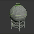 Spherical Industrial Equipment With Metal Storage Tank And Ladder Access Stand
