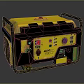 Industrial Portable Generator With Yellow Black Design Control Panel Buttons Knobs And Handles