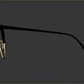 Fashionable Cat Eye Style Sunglasses With Black Gold Metal Frame And Dark Lenses