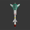 Cosmic Aerospace Rocket Model Featuring Red White Green Design And Propulsion System For Space Missions