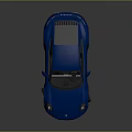 Blue Sports Car With Sleek Modern Exterior And Alloy Wheels Design