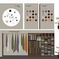 Modern display cabinet hardware color plate display cabinet 3d model