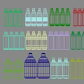 Multiple Bottled Beverages Featuring Different Brand Labels And Packaging Arranged Neatly