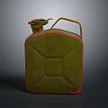 Green 5L Jerry Can with Metal Handle and Vintage Design for Daily Use