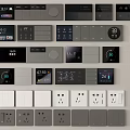 Modern switch socket intelligent switch panel 3d model