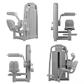 Sports Equipment Strength Training Machine With Black Frame Padded Seat And Adjustable Settings