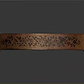 Handcrafted Red Brown Bracelet with Textured Surface and Dark Background Reflection 3d model