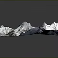 Breathtaking Snowy Mountain Landscape With Glacier Rocky Peaks And Scenic Views