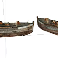 Old Weathered Wooden Boats With Traditional Hull Structure And Wooden Planks