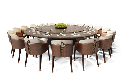 Modern Dining Table and Chair Combination Dining Table Dining Chair Restaurant 3d model